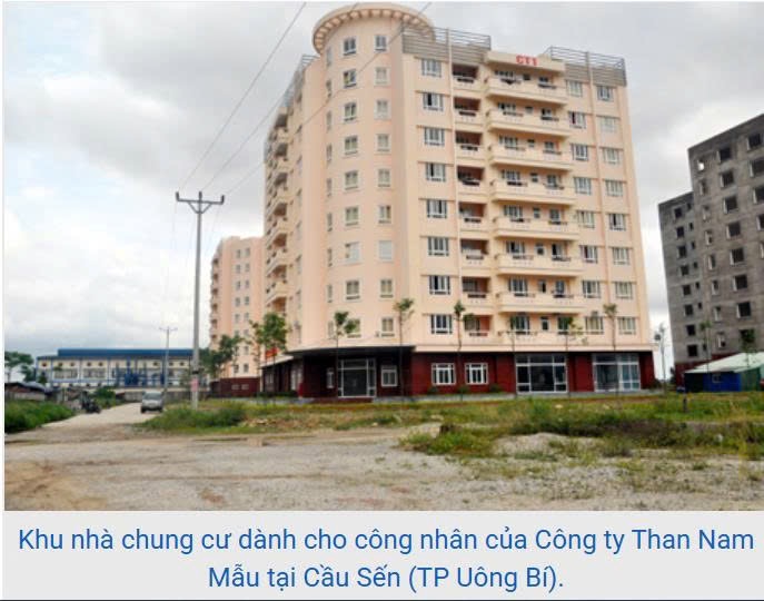 Khu nhà chung cư dành cho công nhân của Công ty Than Nam Mẫu tại Cầu Sến (TP Uông Bí).
